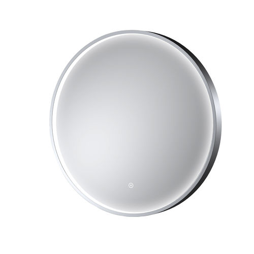Nuie Furniture Round Illuminated Mirror (600mm, Chrome).