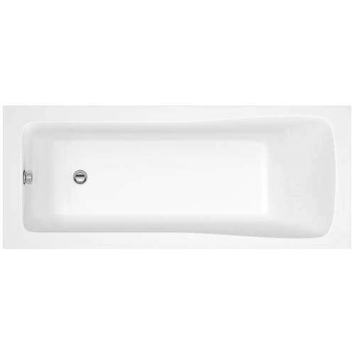 Crown Baths Linton Single Ended Acrylic Bath. 1500x700mm.