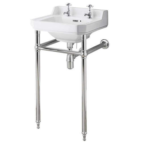 Old London Richmond Washstand With 500mm Basin (2TH, Chrome).
