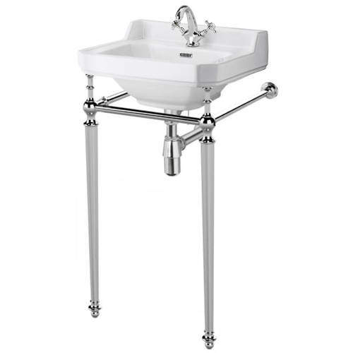 Old London Richmond Washstand With 500mm Basin (1TH, Chrome).