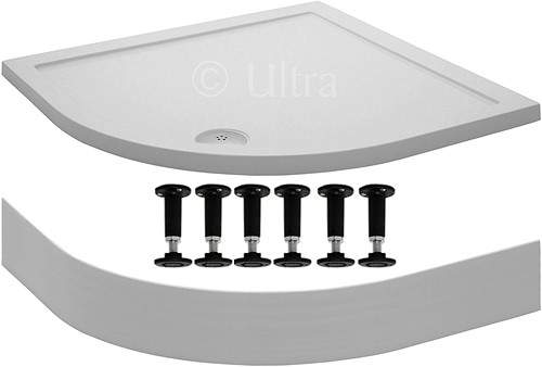 Crown Trays Easy Plumb Quadrant Shower Tray. 800x800x40mm.