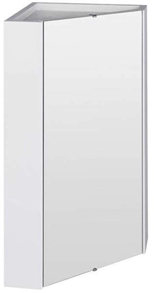 Italia Furniture Corner Mirror Cabinet (459mm, White).