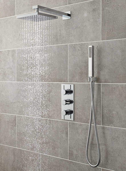 Nuie Quest Quest Triple Thermostatic Shower Valve, Head & Shower Kit.