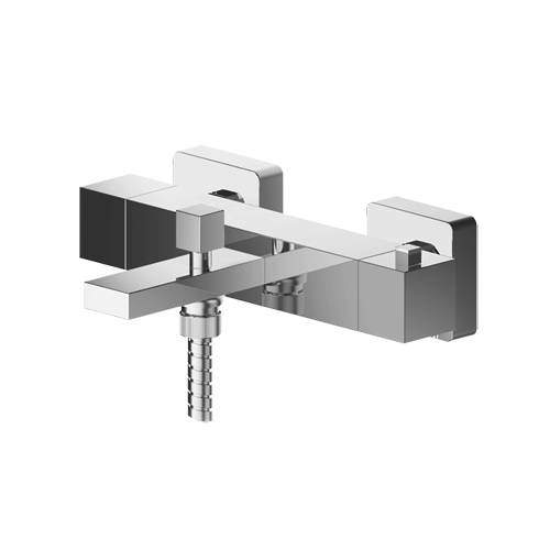 Nuie Sanford Wall Mounted Thermostatic Bath Shower Mixer Tap (Chrome).
