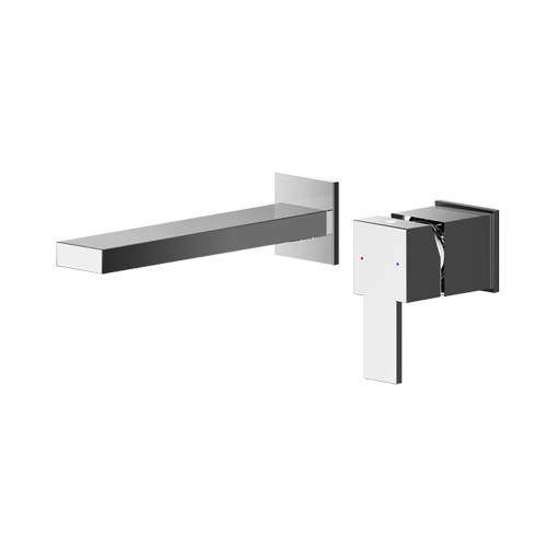 Nuie Sanford Wall Mounted Basin Mixer Tap (Chrome).