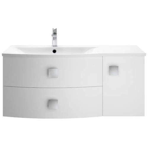 HR Sarenna Wall Hung 1000mm Cabinet & Basin LH (Moon White).