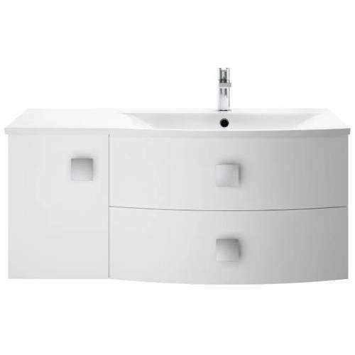 HR Sarenna Wall Hung 1000mm Cabinet & Basin RH (Moon White).