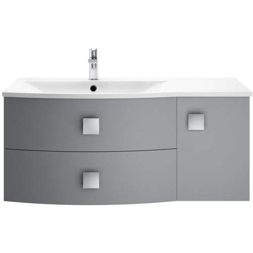 HR Sarenna Wall Hung 1000mm Cabinet & Basin LH (Dove Grey).