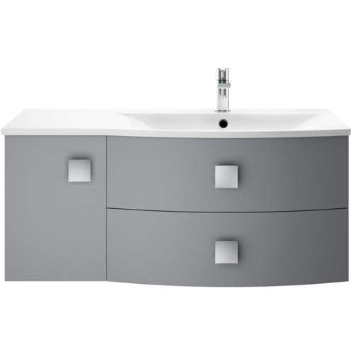 HR Sarenna Wall Hung 1000mm Cabinet & Basin RH (Dove Grey).