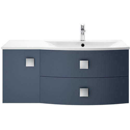 HR Sarenna Wall Hung 1000mm Cabinet & Basin RH (Mineral Blue).