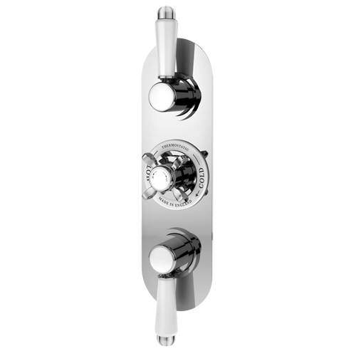 Nuie Selby Concealed Thermostatic Shower Valve (2 Outlets, Chrome).