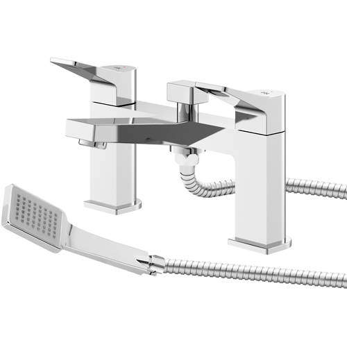 HR Soar Bath Shower Mixer Tap With Lever Handles (Chrome).