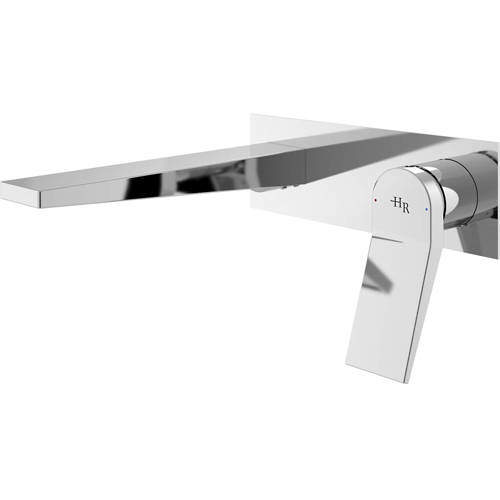 HR Soar Wall Mounted Basin Mixer Tap With Lever Handle (Chrome).