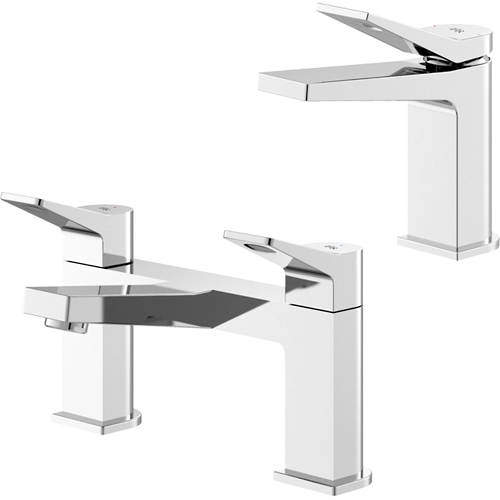 HR Soar Basin & Bath Filler Tap Pack (Chrome).