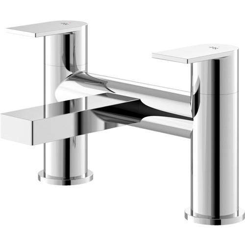 HR Sottile Bath Filler Tap With Lever Handles (Chrome).