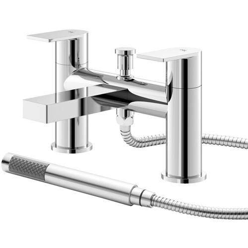 HR Sottile Bath Shower Mixer Tap With Kit (Chrome).