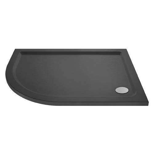 Nuie Trays Offset Quadrant Shower Tray 900x800 (LH, Slate Grey).