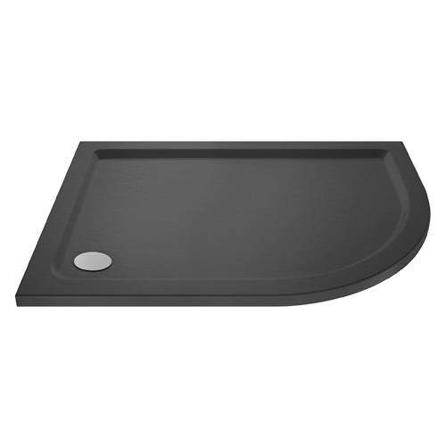 Nuie Trays Offset Quadrant Shower Tray 900x800 (RH, Slate Grey).