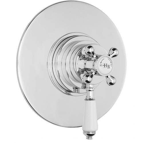 Hudson Reed Topaz Concealed Dual Shower Valve (1-Way, Chrome).