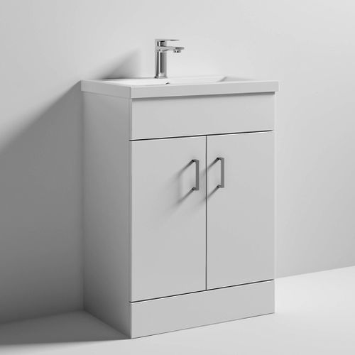 Premier Eden Vanity Unit With Doors & Basin (White). 600x800mm.