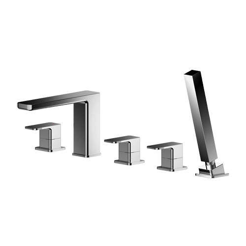 Nuie Windon 5 Hole Bath Shower Mixer Tap (Chrome).