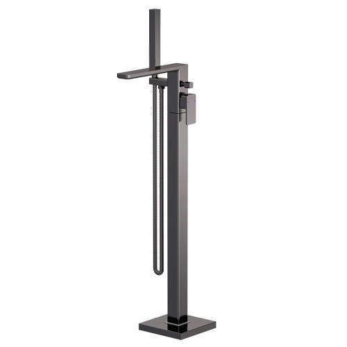 Nuie Windon Floor Standing Bath Shower Mixer Tap (Brushed Gun Metal).