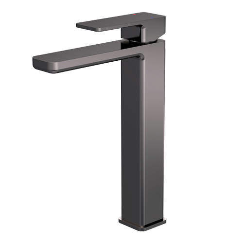 Nuie Windon Tall Basin Mixer Tap (Brushed Gun Metal).