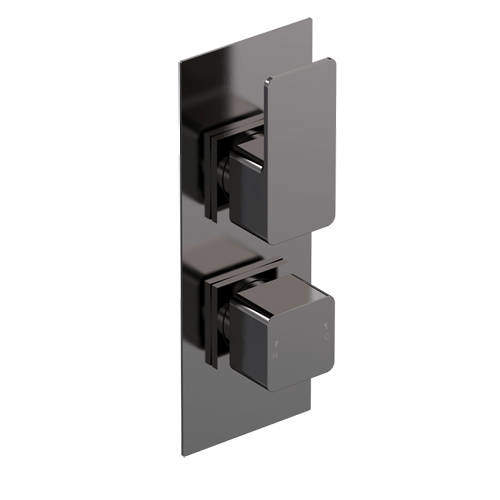 Nuie Windon Concealed Thermostatic Shower Valve (1 Outlet, Gun Metal).