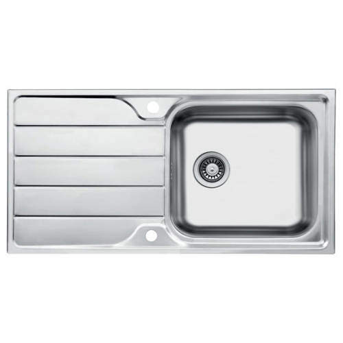 UKINOX Lines Flush Mount Kitchen Sink (1000/500mm, S Steel, RH).