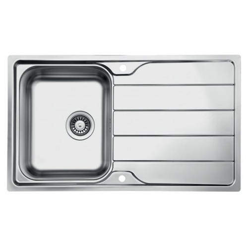 UKINOX Lines Flush Mount Kitchen Sink (860/500mm, S Steel, LH).