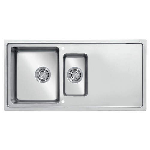 UKINOX Micro Flush Mount Kitchen Sink (1000/500mm, S Steel, LH).