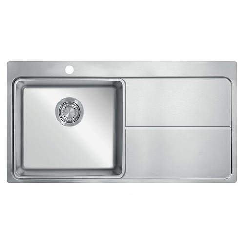 UKINOX Micro Flush Mount Kitchen Sink (1000/510mm, S Steel, LH).