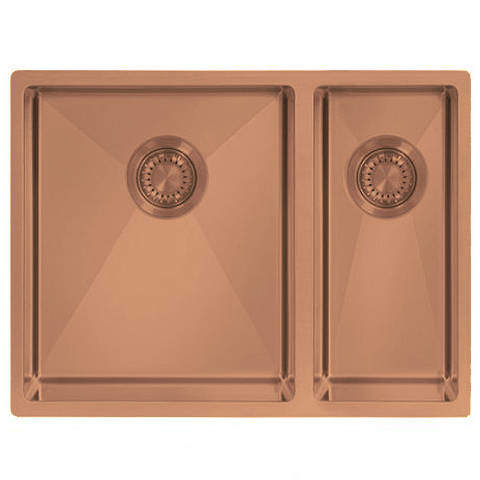 UKINOX ColorX Inset Slim Top Kitchen Sink (565/435mm, Rose Gold).