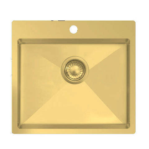 UKINOX ColorX Flush Mount Kitchen Sink (550/505mm, Gold).