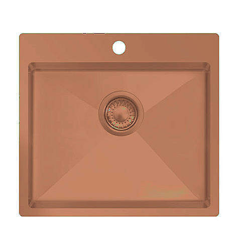UKINOX ColorX Inset Slim Top Kitchen Sink (550/505mm, Rose Gold).