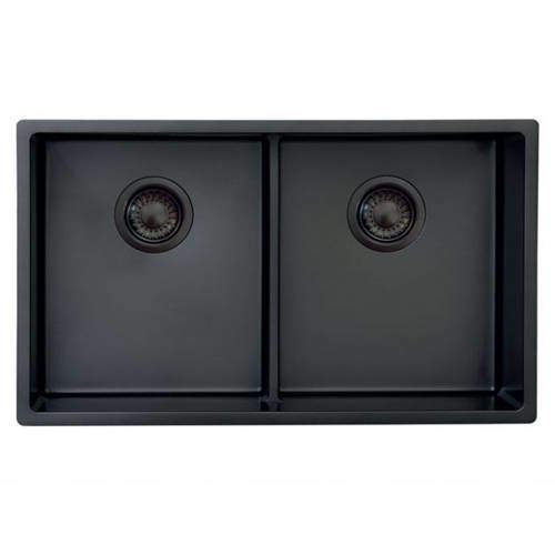 UKINOX ColorX Flush Mount Kitchen Sink (740/440mm, Black).