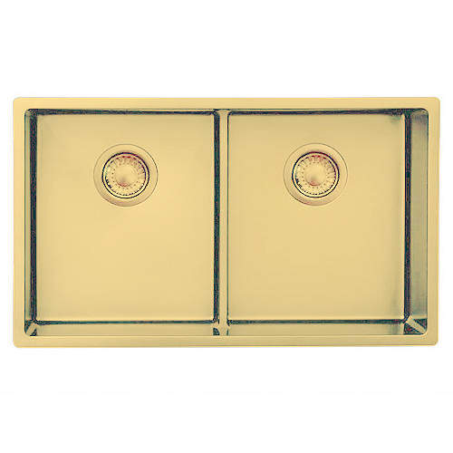 UKINOX ColorX Undermount Kitchen Sink (740/440mm, Gold).