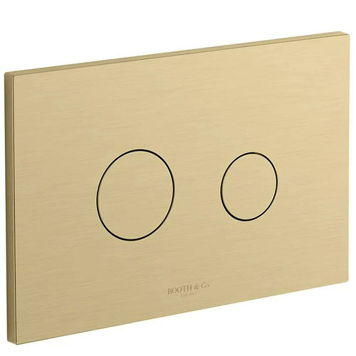 Vado Axbridge Flush Plate With Round Buttons (Brushed Brass).