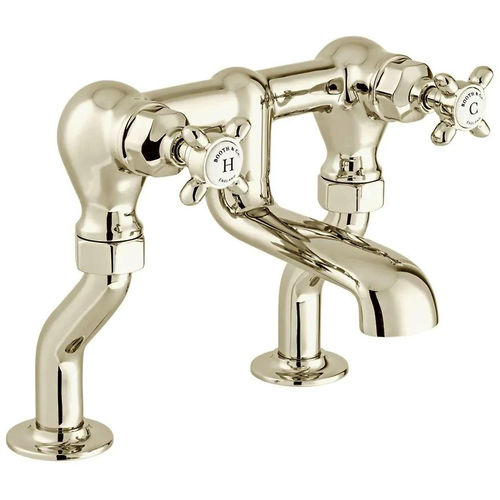 Vado Axbridge Bath Filler Tap With Crosshead Handles (Bright Nickel).