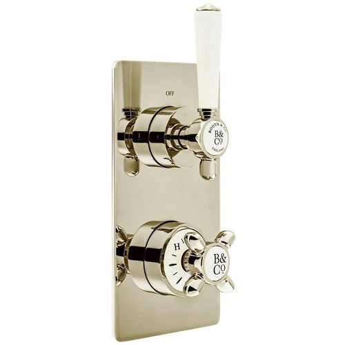 Vado Axbridge Thermostatic Shower Valve With 2 Outlets (Bright Nickel).