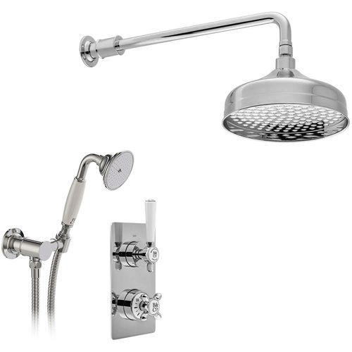 Vado Axbridge Thermostatic Shower Valve With Mini Kit & Fixed Head (Chrome).