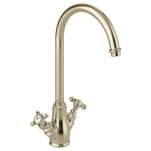 Vado Axbridge Kitchen Mixer Tap With Crosshead Handles (Bright Nickel).