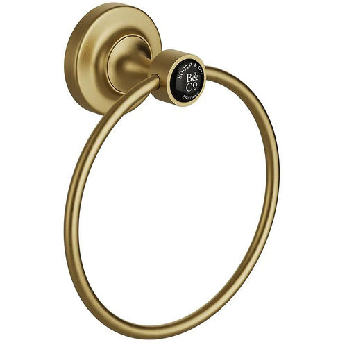 Vado Axbridge Traditional Towel Ring (Brushed Brass & Black).