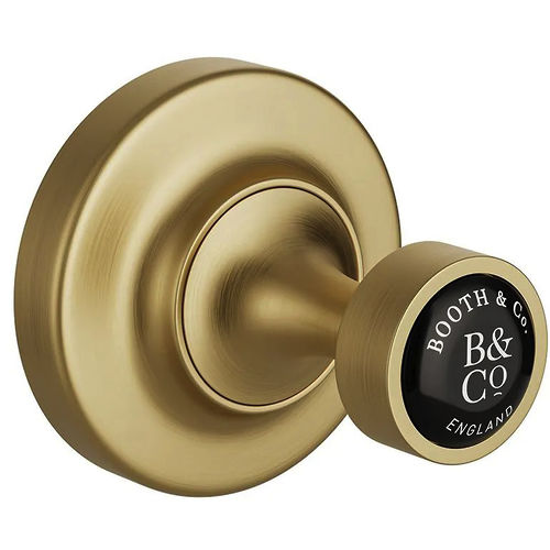 Vado Axbridge Robe Hook (Brushed Brass & Black).