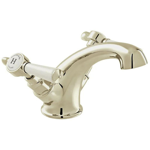 Vado Axbridge Mono Basin Mixer Tap With Lever Handles (Bright Nickel).