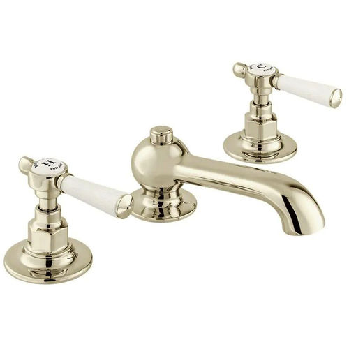 Vado Axbridge 3TH Basin Mixer Tap With Pop Up Waste & Lever Handles (Bright Nickel).