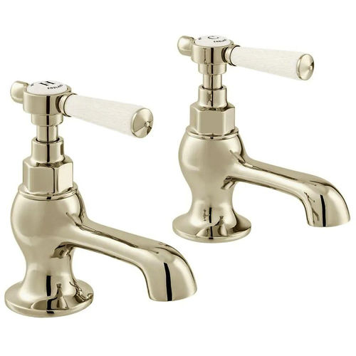Vado Axbridge Basin Taps With Lever Handles (Bright Nickel, Pair).