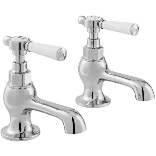 Vado Axbridge Basin Taps With Lever Handles (Chrome, Pair).