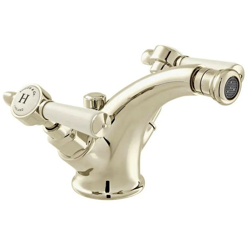 Vado Axbridge Mono Bidet Mixer Tap With Pop Up Waste & Lever Handles (Bright Nickel).