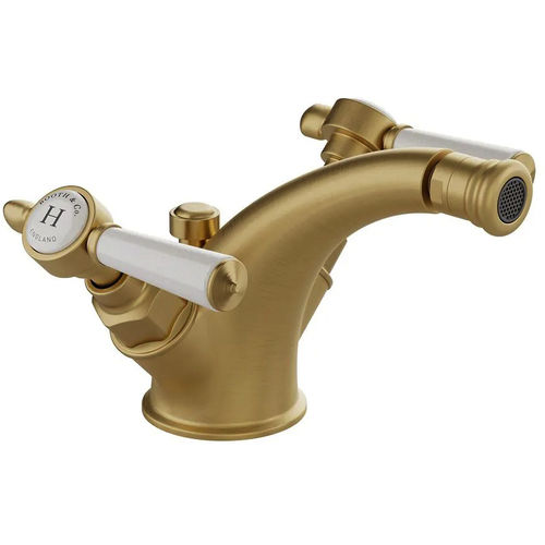Vado Axbridge Mono Bidet Mixer Tap With Pop Up Waste & Lever Handles (Brushed Brass).